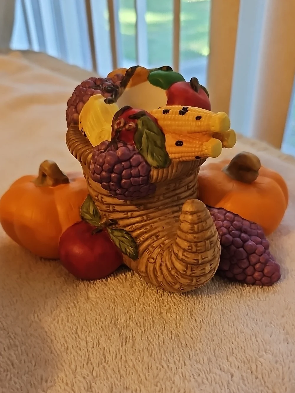 EUC Vintage Harvest Time PartyLite Ceramic Taper Candle Holders.